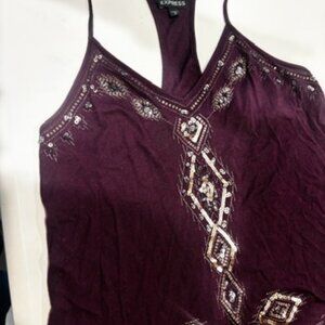 Dark purple Express sequin top